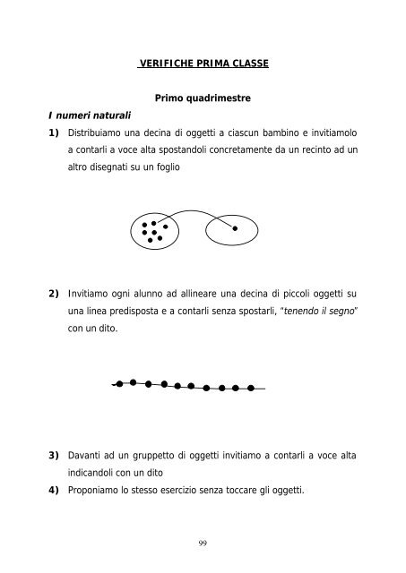 Addizione e sottrazione in PRIMA ELEMENTARE Passiamo quindi ...