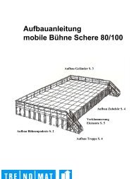 Aufbauanleitung mobile Bühne Schere 80/100 - Trenomat