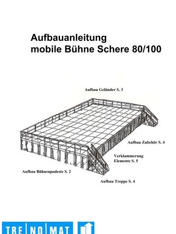 Aufbauanleitung mobile Bühne Schere 80/100 - Trenomat