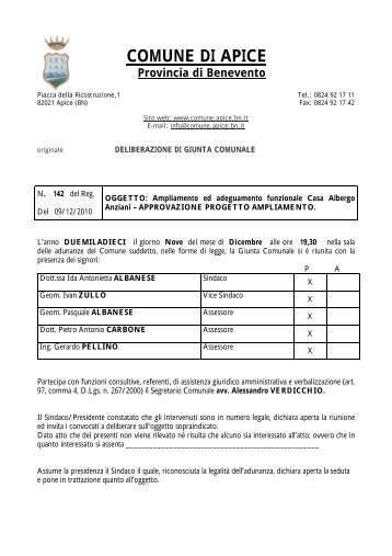 COMUNE DI APICE