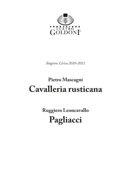 Cavalleria rusticana Pagliacci - Comune di Livorno