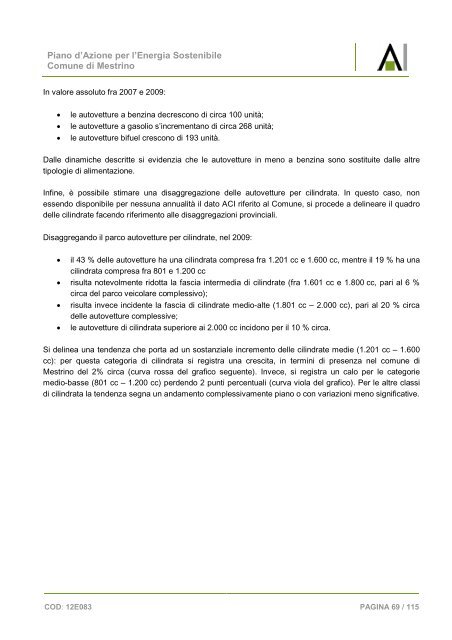 piano d'azione per l'energia sostenibile del comune di mestrino