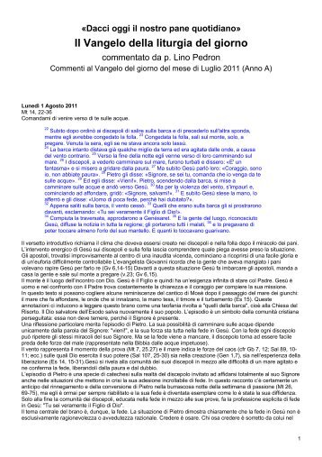 Commento al Vangelo del giorno - 08 Agosto 2011.pdf - Padre Lino ...