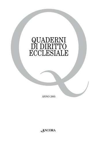 2005 - Quaderni di diritto ecclesiale