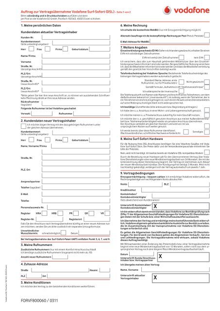 Infodok 232: Auftrag zur Vertrags