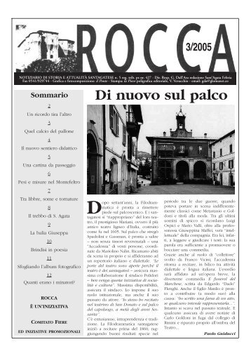 ROCCA giugno 2005 - La Rocca - il giornale di Sant'Agata Feltria