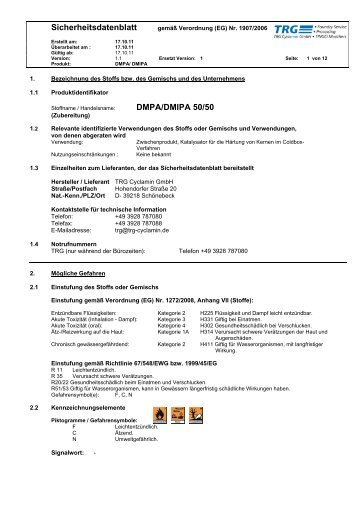 Sicherheitsdatenblatt DMPA/DMIPA 50/50 - TRG Cyclamin GmbH