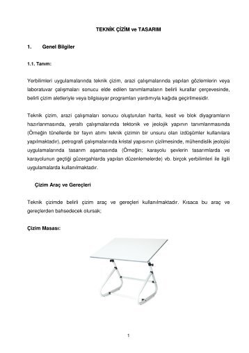 Teknik Çizim ve Tasarım Ders Notu