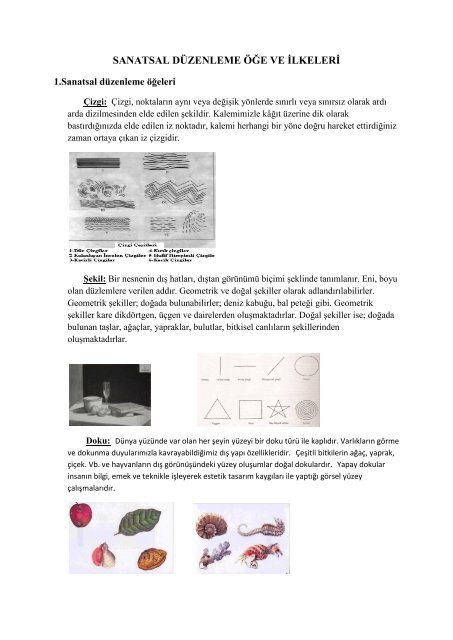 SANATSAL DÜZENLEME ÖĞE VE İLKELERİ.pdf - sanatokulu.com