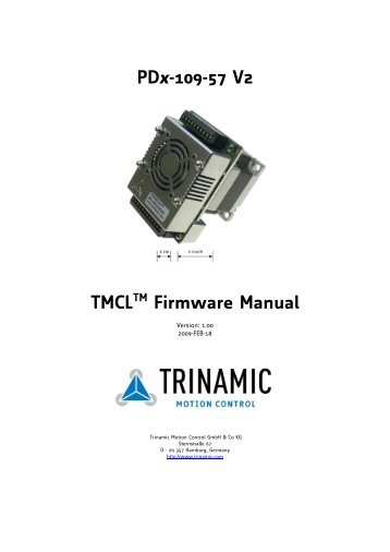 TMCL™ Firmware Manual - Trinamic