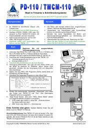 Start in Trinamic´s Schrittmotorsysteme - Produktinfo.conrad.com