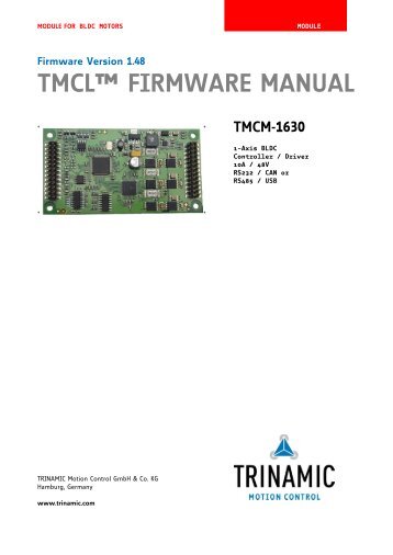 TMCL™ FIRMWARE MANUAL - Trinamic