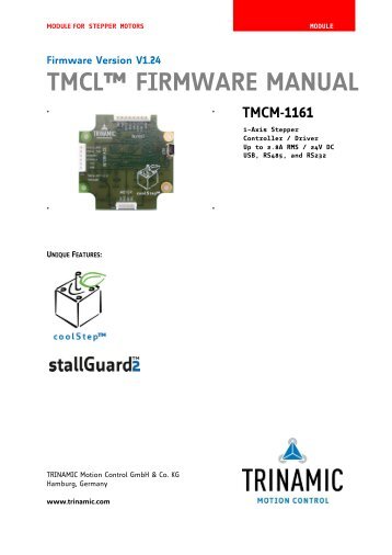 TMCM-1161 TMCL Firmware Manual - Trinamic