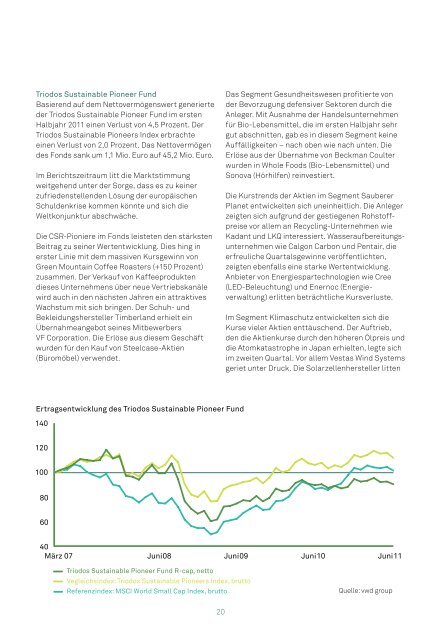 Halbjahresbericht Triodos SICAV I Juni 2011 - Triodos Bank