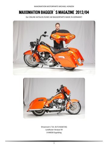 MAXOMATION MOTORPARTS BAGGER KATALOG for Harley-Davidson®