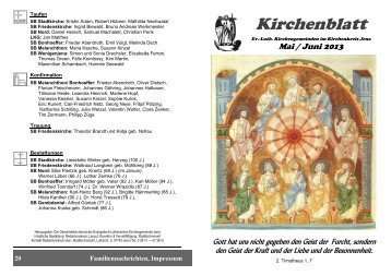 Kirchenblatt Mai/ Juni Kirchgemeinde Jena - Evangelisch ...