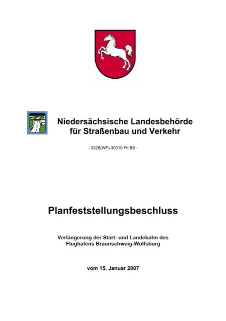 Planfeststellungsbeschluss - Flughafen Braunschweig-Wolfsburg