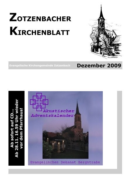 OTZE KIRCH ZOTZENBACHER KIRCHENBLATT - Evangelische ...