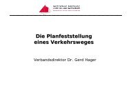 Die Planfeststellung eines Verkehrsweges