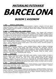 Maturalac Barcelona 7 dana busom i avionom program ... - Speranza