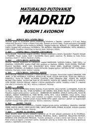 Maturalac Madrid Barcelona 7 dana busom i avionom ... - Speranza