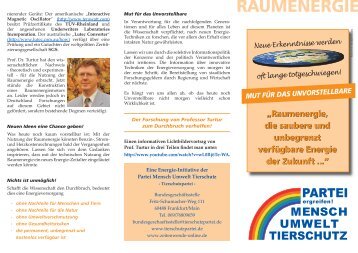 Raumenergie - Partei Mensch Umwelt Tierschutz