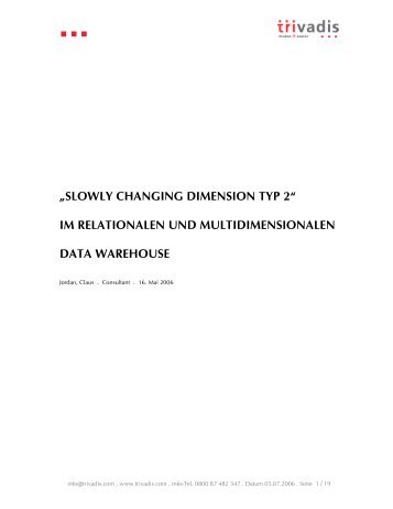 Slowly changing Dimension Typ 2 / D - Art of Business Intelligence