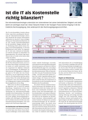 Ist die IT als Kostenstelle richtig bilanziert? - Trivadis