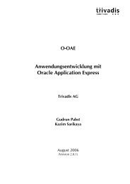 Anwendungsentwicklung mit Oracle Application Express - Trivadis
