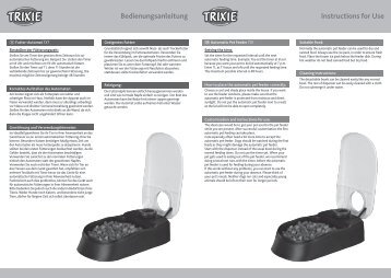Bedienungsanleitung für Futterautomat TX1 Art. 24371 - Trixie