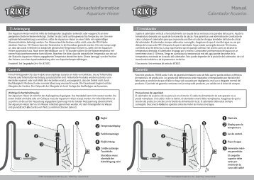 Page 1 Gebrauchsinformation Aquarium-Heizer TRIXIE ...