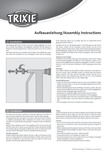 instrucciones de montaje - Trixie