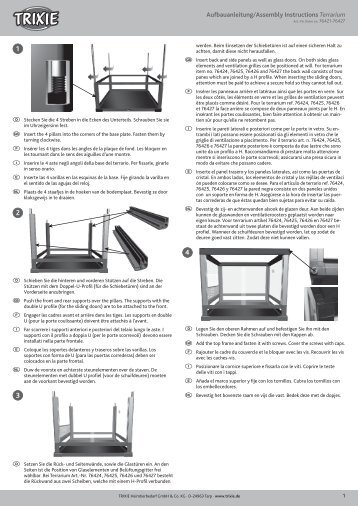 Aufbauanleitung für Terrarium Art. 76421–76427 - Trixie