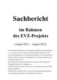 Sachbericht im Rahmen des EVZ-Projekts - Nordkurier