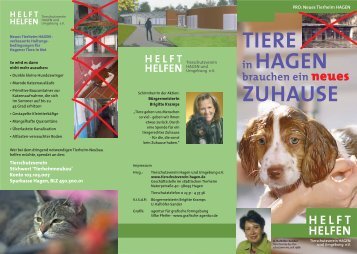 Flyer Tierheim 2 Print - Tierschutzverein Hagen