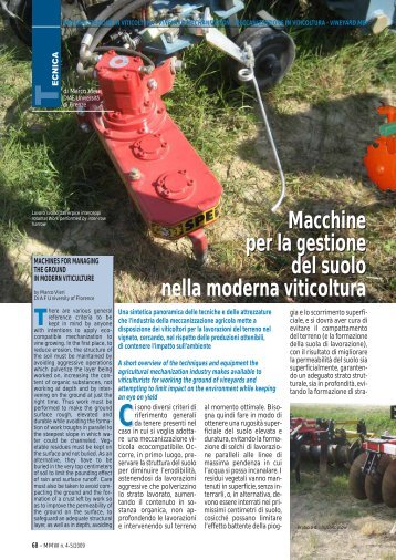 Machines for managing the ground in modern viticulture - deistaf