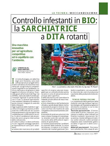 la SARCHIATRICE a DITA rotanti - Ermes Agricoltura