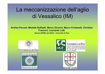 La meccanizzazione dell'aglio di Vessalico (IM)