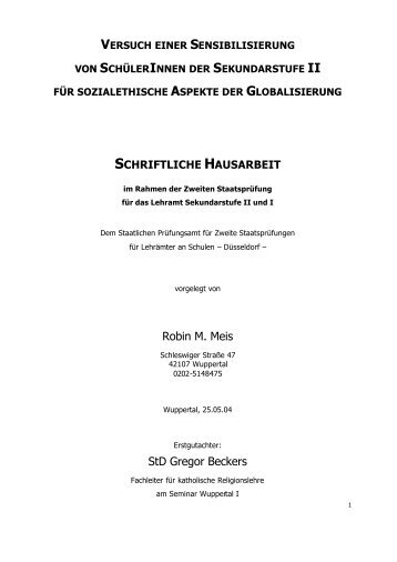Robin M. Meis StD Gregor Beckers - coming soon .:. globalisierung ...