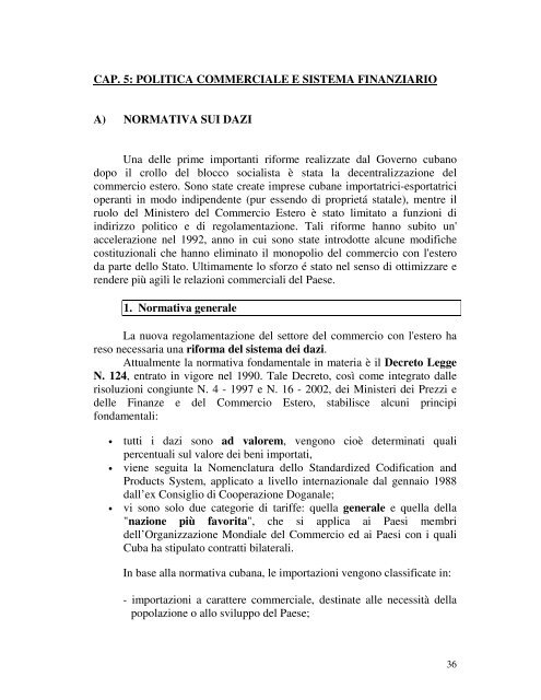 Guida per l'operatore economico CUBA - Ambasciata d'Italia a ...