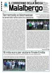 Terremoto e biomasse - Comune di Malalbergo