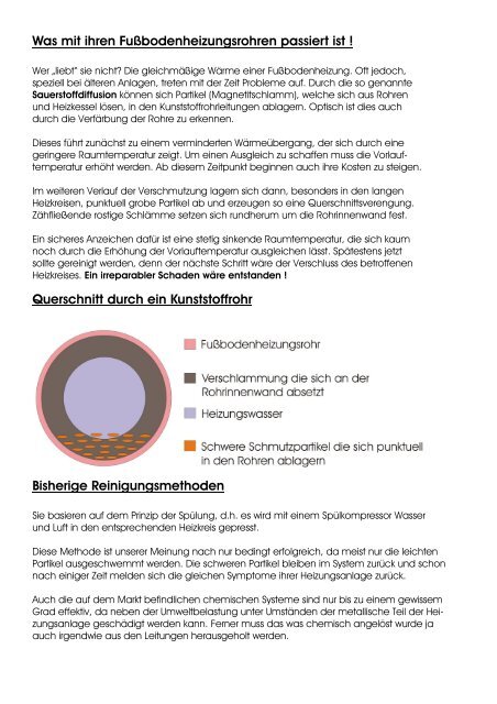 Download - Reinigung von Fussbodenheizungen mit Pellets