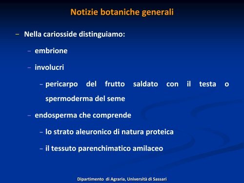 Cereali - Associazione Studenti di Agraria IAAS Sassari