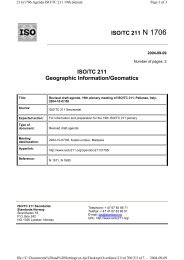ISO/TC 211 Geographic Information/Geomatics ISO/TC 211 N 1706