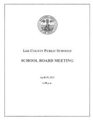 April 19, 2011 - Lee County School District