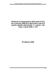 Decisione di assegnazione per il periodo 2008-2012 - Ministero dell ...