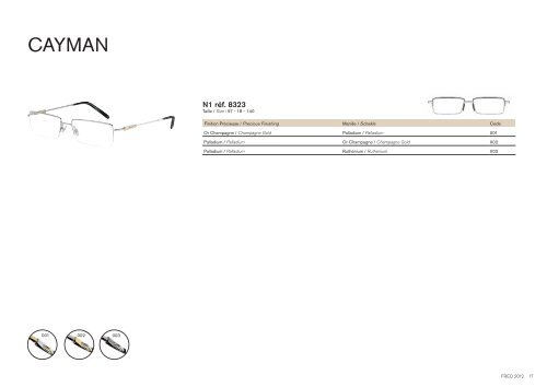 Plan de Collection - Silmo 2012 - Prooptica