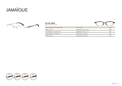 Plan de Collection - Silmo 2012 - Prooptica