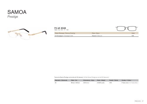 Plan de Collection - Silmo 2012 - Prooptica