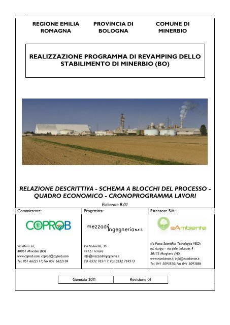 relazione descrittiva - Provincia di Bologna